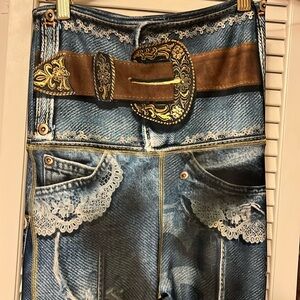 IPNG DESIGN FLARE LEGGINGS WITH LACE INSERT